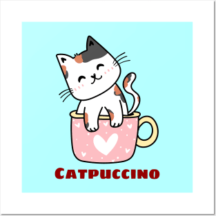 Catpuccino - Cat Pun Posters and Art